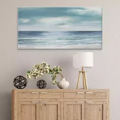Kirklands Home Silver Shore Canvas Art Print Blue Clearance