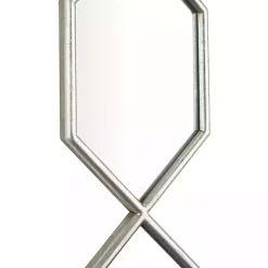 Kirklands Home Slim Stacked Hexagons Wall Mirror Silver New