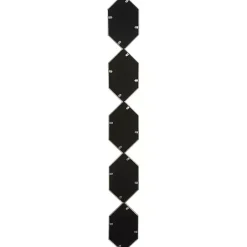 Kirklands Home Slim Stacked Hexagons Wall Mirror Silver New