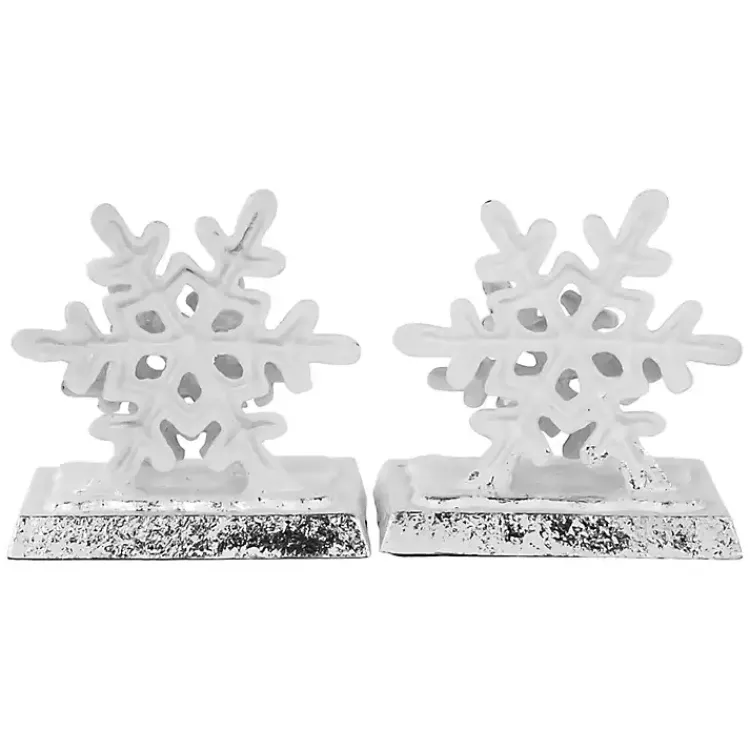 Christmas Stockings & Stocking Holders>Kirklands Home Silver Snowflake Stocking Holders, Set of 2