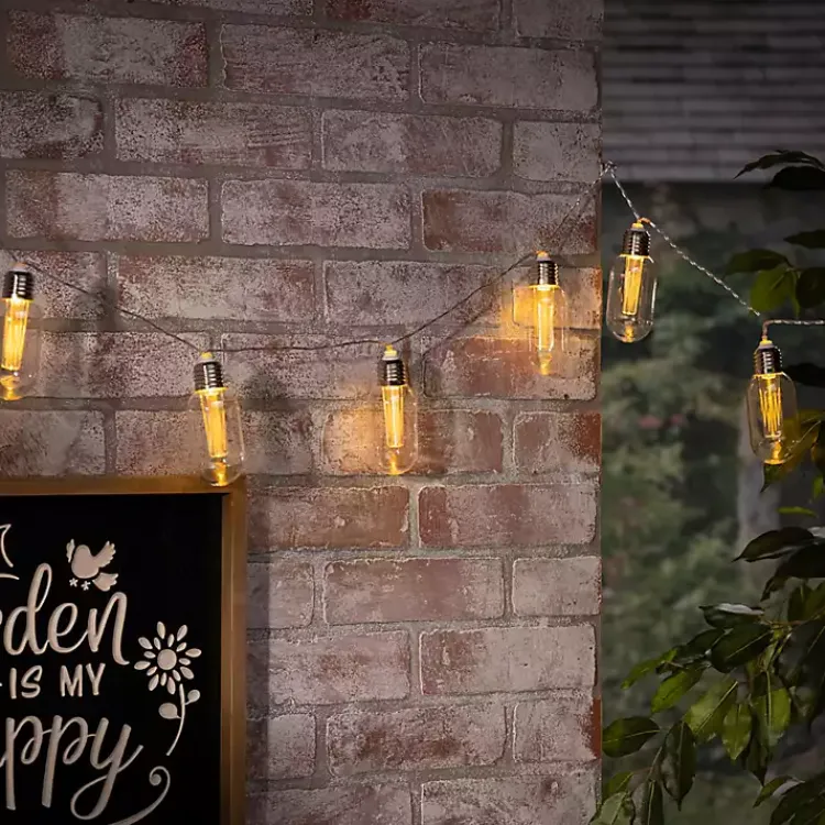 Kirklands Home Solar Bullet Outdoor String Lights Silver Clearance