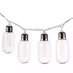 Kirklands Home Solar Bullet Outdoor String Lights Silver Clearance