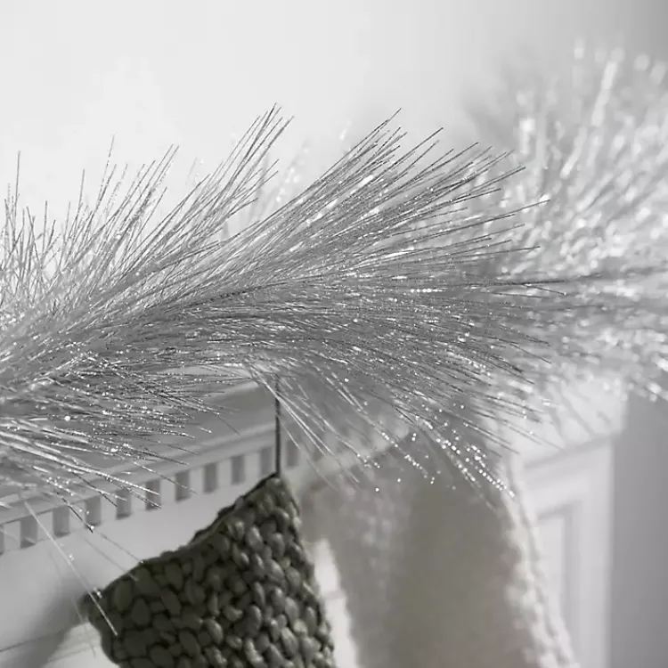 Christmas Arrangements & Garland>Kirklands Home Sparkle Pine Christmas Garland Silver