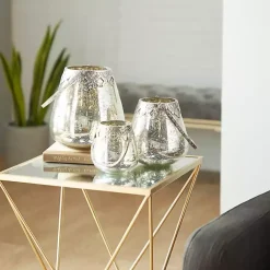 Candle Holders>Kirklands Home Speckled Votive Candle Holders, Set of 3 Silver