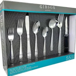 Kirklands Home Stainless Steel 55-pc. Flatware Set Silver Outlet