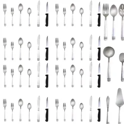Kirklands Home Stainless Steel 55-pc. Flatware Set Silver Outlet
