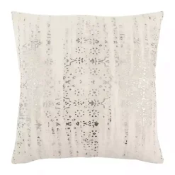 Pillows>Kirklands Home Stripe Cotton Pillow Silver