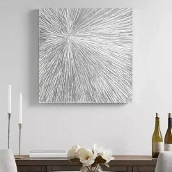 Kirklands Home Sunburst Dimensional Resin Wall Art Silver