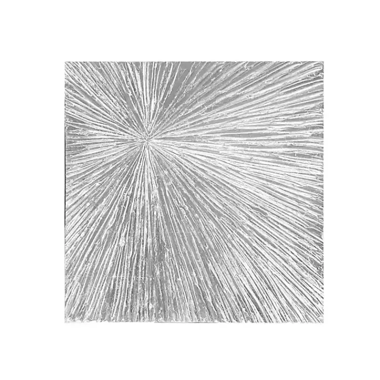 Kirklands Home Sunburst Dimensional Resin Wall Art Silver