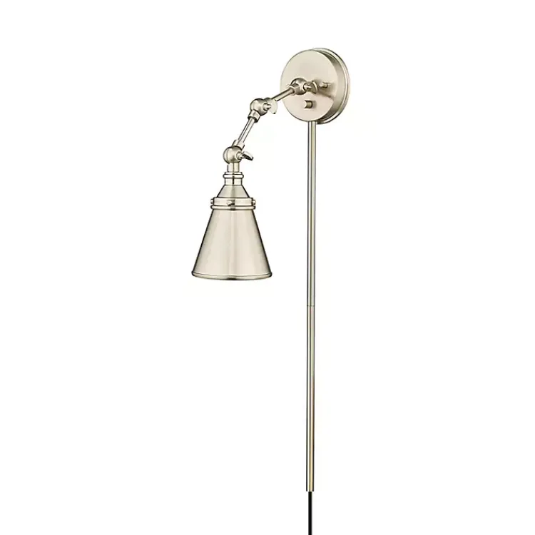Sconces>Kirklands Home Swing Arm Wall Sconce Silver