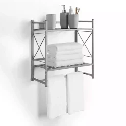 Kirklands Home 2-Tier Utility Shelf Silver Best