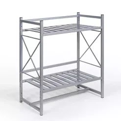 Kirklands Home 2-Tier Utility Shelf Silver Best