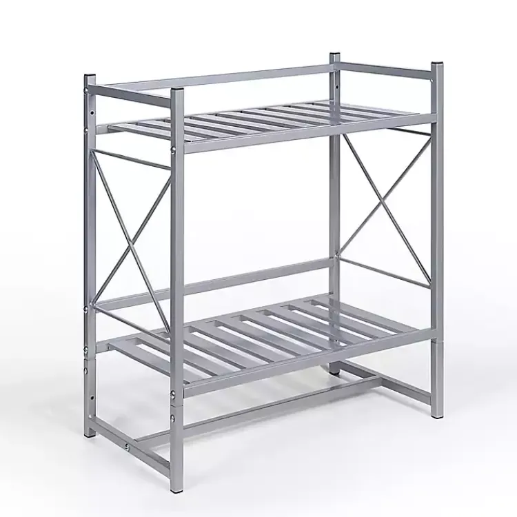 Kirklands Home 2-Tier Utility Shelf Silver Best