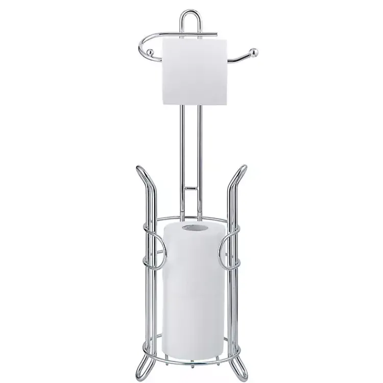 Kirklands Home Toilet Paper Storage Stand Silver Best