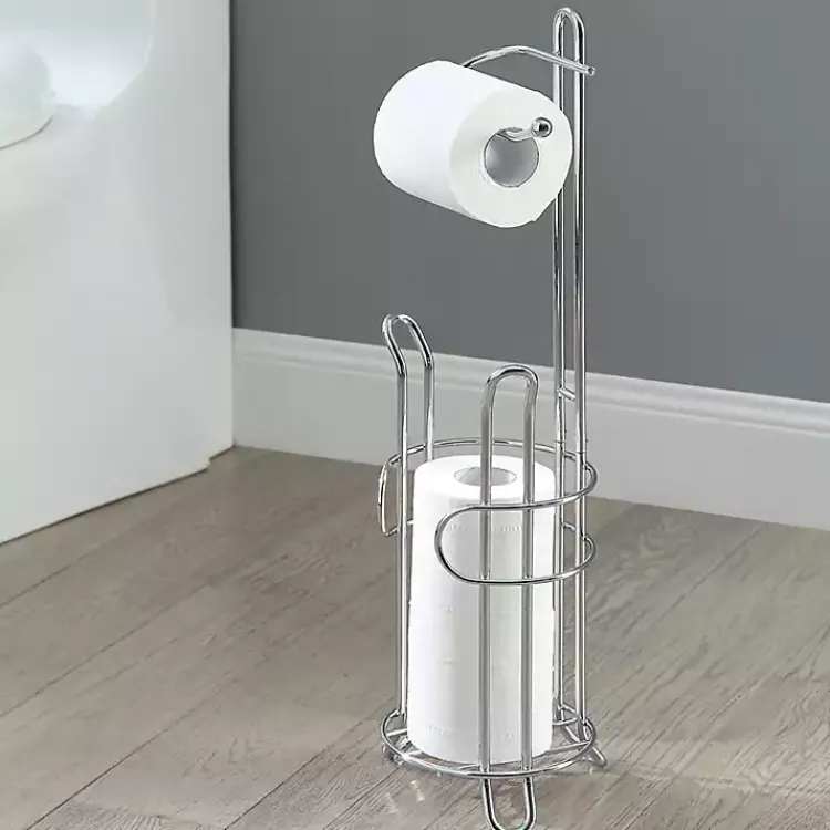 Kirklands Home Toilet Paper Storage Stand Silver Best