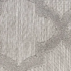 Kirklands Home Silver Trellis Indoor/Outdoor Area Rug, 5x7 Gray New