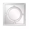 Kirklands Home Silver Windowpane Square Wall Mirror New