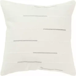 Pillows>Kirklands Home Silver Woven Lines Throw Pillow
