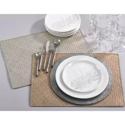Kirklands Home Woven Water Hyacinth Placemats, Set of 4 Silver Sale
