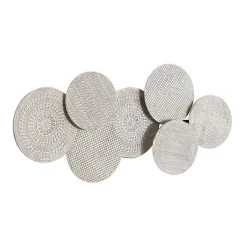 Kirklands Home Silvery Rivers Layered Disks Wall Plaque