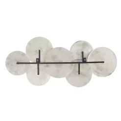 Kirklands Home Silvery Rivers Layered Disks Wall Plaque