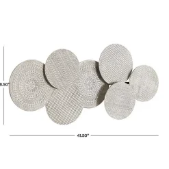 Kirklands Home Silvery Rivers Layered Disks Wall Plaque