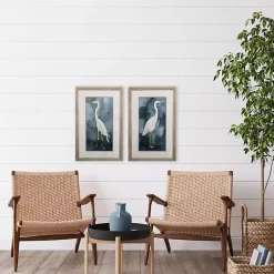 Kirklands Home Simple Egret 2-pc. Framed Wall Art Set