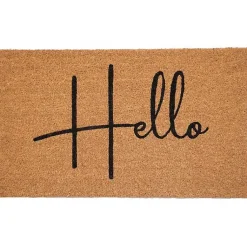 Kirklands Home Simple Hello Script Doormat, 48x24 Brown