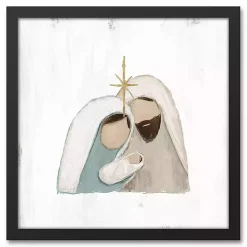 Christmas Art & Wall Decor>Kirklands Home Simple Nativity Christmas Framed Wall Plaque