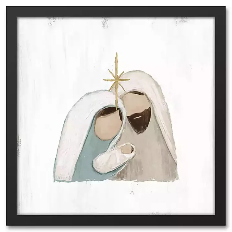 Christmas Art & Wall Decor>Kirklands Home Simple Nativity Christmas Framed Wall Plaque