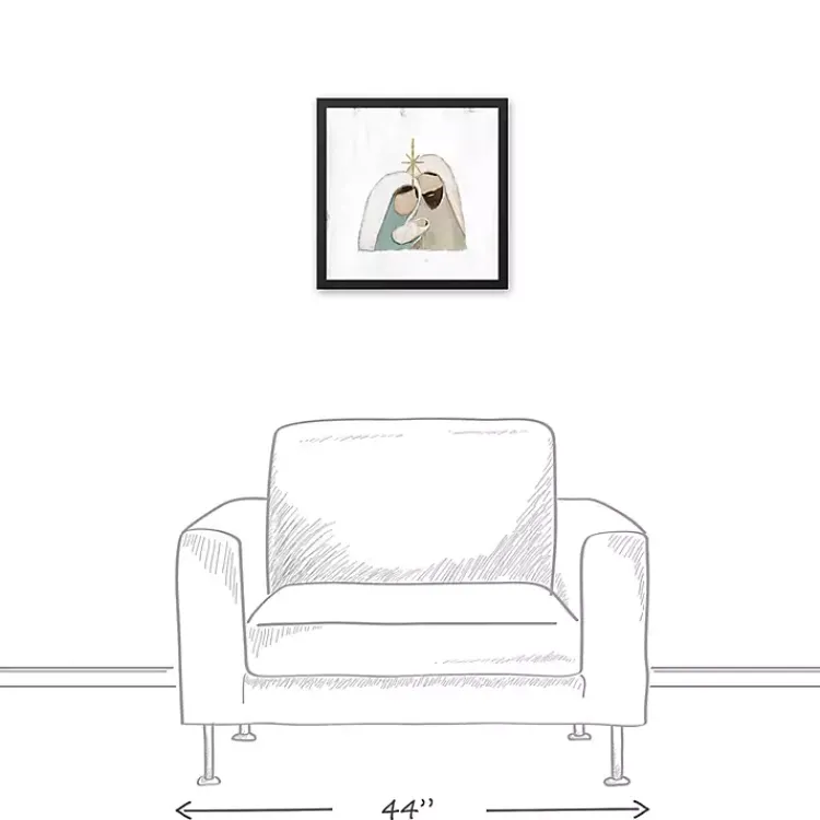 Christmas Art & Wall Decor>Kirklands Home Simple Nativity Christmas Framed Wall Plaque