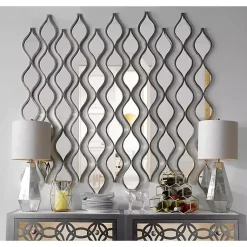 Kirklands Home Single Silver Raindrop Panel Mirror, 6.25x58.75 New