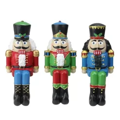 Christmas Stockings & Stocking Holders>Kirklands Home Sitting Nutcrackers Stocking Holders, Set of 3
