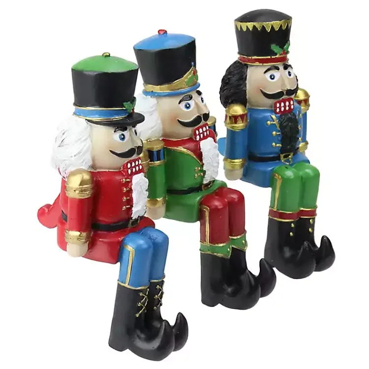 Christmas Stockings & Stocking Holders>Kirklands Home Sitting Nutcrackers Stocking Holders, Set of 3