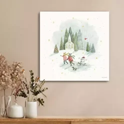 Christmas Art & Wall Decor>Kirklands Home Skating Winter Wonderland Canvas Art Print