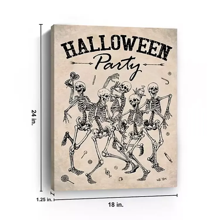 Halloween>Kirklands Home Skeleton Halloween Party Canvas Art Print