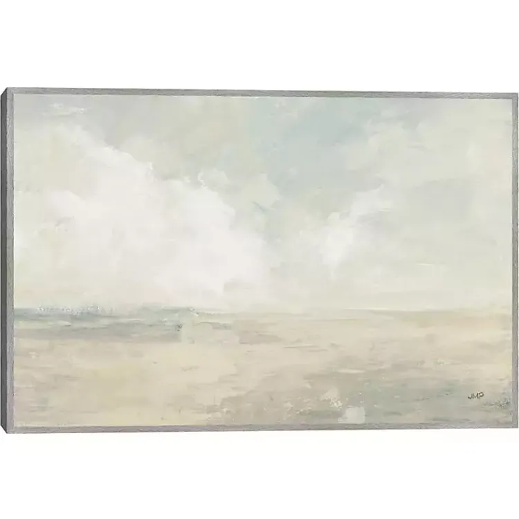 Kirklands Home Sky and Sand Crop Framed Canvas Art Print Gray
