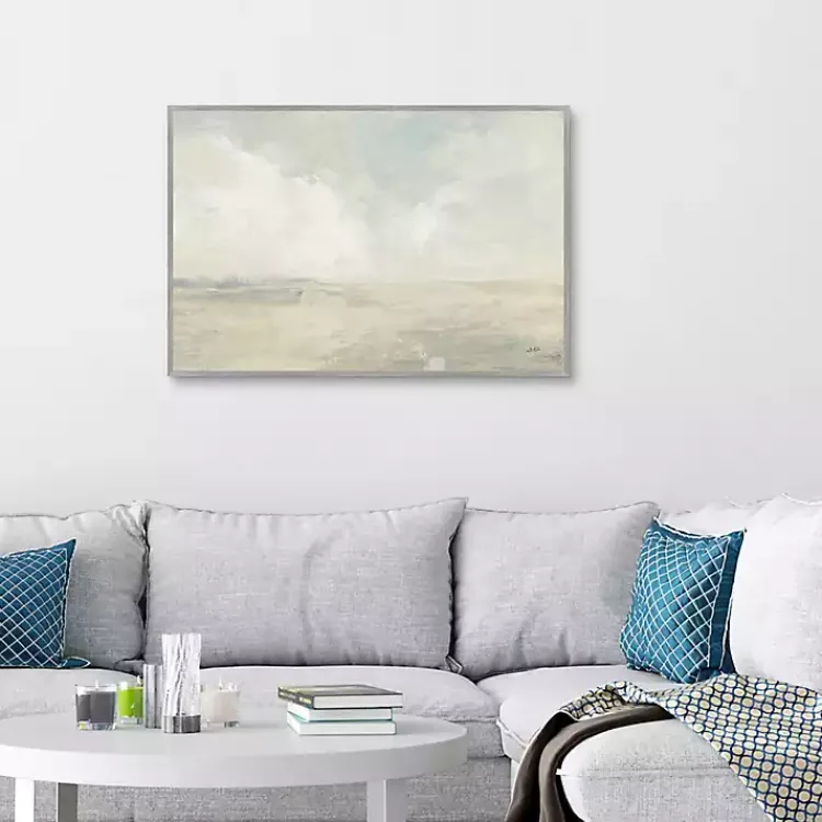 Kirklands Home Sky and Sand Crop Framed Canvas Art Print Gray
