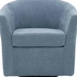 Kirklands Home Sky Chloe Swivel Accent Chair Blue Discount