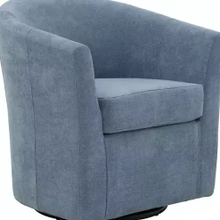 Kirklands Home Sky Chloe Swivel Accent Chair Blue Discount