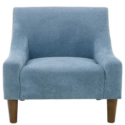 Kirklands Home Sky Upholstered Shea Accent Chair Blue Clearance