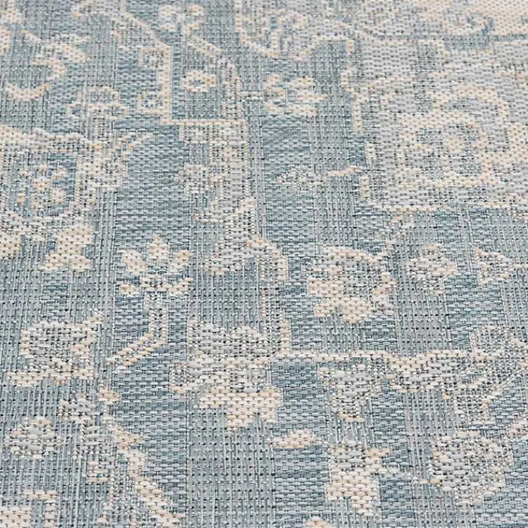 Kirklands Home Sky Medallion Lava Indoor/Outdoor Area Rug, 5x7 Blue Outlet
