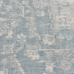 Kirklands Home Sky Medallion Lava Indoor/Outdoor Area Rug, 6x9 Blue