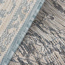 Kirklands Home Sky Medallion Lava Indoor/Outdoor Area Rug, 6x9 Blue