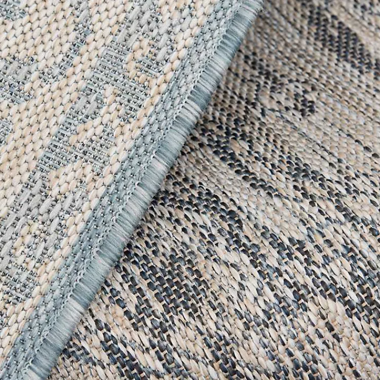 Kirklands Home Sky Medallion Lava Indoor/Outdoor Area Rug, 6x9 Blue