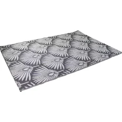 Kirklands Home Slate Fan Leaf Outdoor Area Rug, 4x6 New