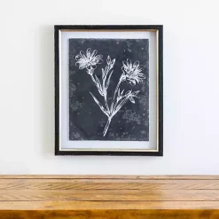 Kirklands Home Slate Floral IV Framed Art Print Blue Outlet