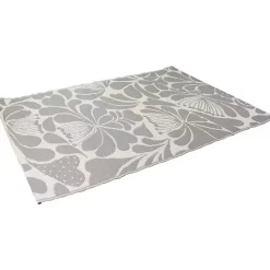 Kirklands Home Slate Floral Outdoor Area Rug, 4x6 Outlet