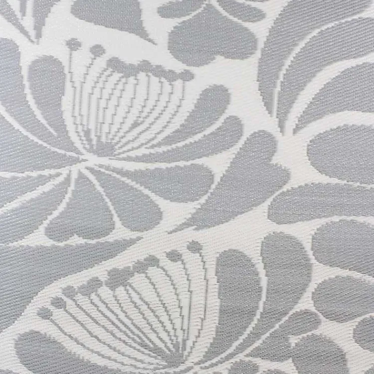 Kirklands Home Slate Floral Outdoor Area Rug, 4x6 Outlet