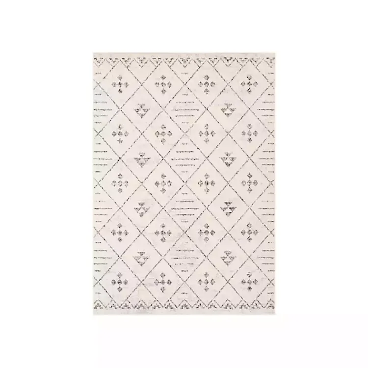 Kirklands Home Slate Gray Diamond Print Area Rug, 7x10 Hot